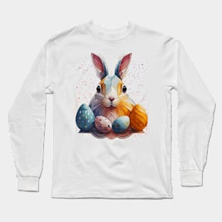 Easter Bunny Among Easter Eggs Long Sleeve T-Shirt